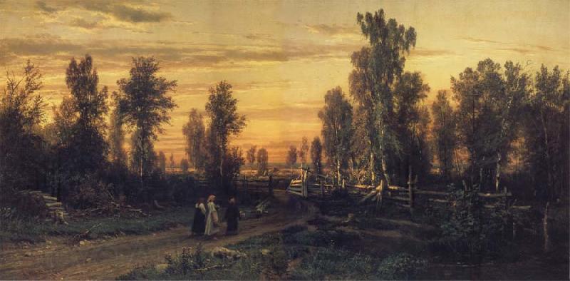 Ivan Shishkin Eventide Norge oil painting art